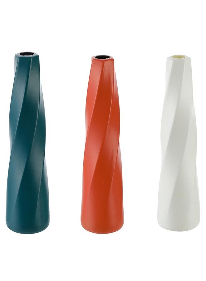 BESTYASH 3Pcs Plastic Flower Vases for Home Decor Small Bud Vases for Living Room Table Balcony Modern Decorative Ornaments - Image 1